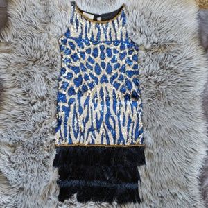 Roaring 20s Gatsby Party Sequin Flapper Dress XS